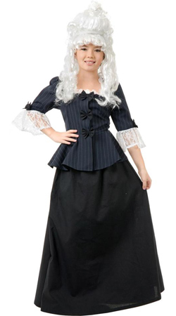 Deluxe Child Mrs Martha Washington Costume Dress for Girls