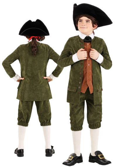 Child Green Colonial Costume